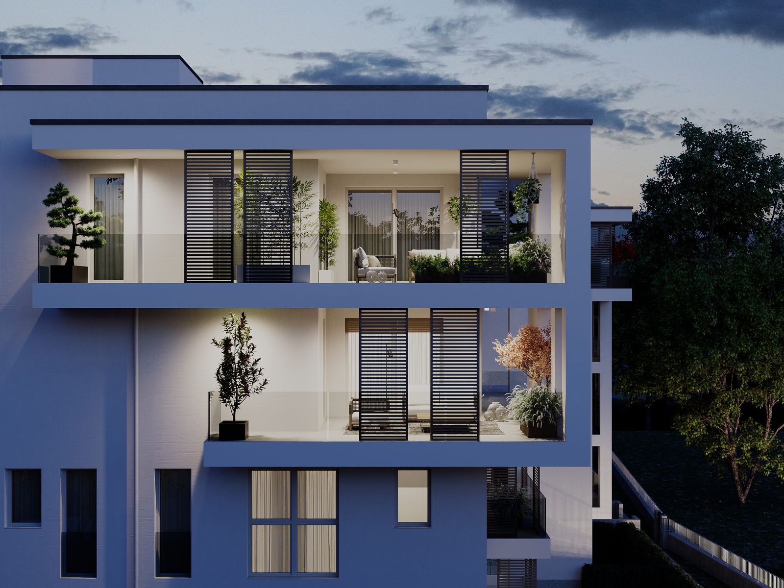 Geoenergy Village – Residenza con terrazzi al tramonto